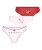 Hunkemöller Slip  lichtroze / merlot / vuurrood / wit