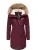 Ragwear Winterparka ‘Tawny’  lichtbruin / wijnrood