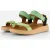 Woden Woden Line Sandalen groen Textiel