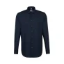 Seidensticker regular fit overhemd donkerblauw