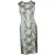 Erdem jurk met slangenprint en kanten details in grijze viscose.