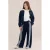 WE Fashion loose fit gestreepte joggingbroek – donkerblauw
