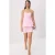TRENDYOLMİLLA Dames Roze Stippen Kort / Mini Mouwloos Bodycon Jurken