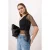TRENDYOLMİLLA Dames Zwart Effen Kort Getailleerd Blouses