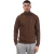 Lyle & Scott Heren Sweatshirt met Kwartrondsluiting (Bruin)