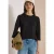 Shirt met 3/4-mouwen en ronde hals in effen kleur
