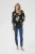 Blouse met lange mouwen Regular fit Black / Green Flower Print floral