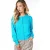 EsQualo Cardigan Puff Slve Basic Knit Peacock Blue
