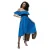 Asymmetrische Bardot Jurk met Volants Dames Goddiva