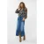 EsQualo Blouse V-neck Elegant Leaves Print