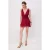 TRENDYOLMİLLA Dames Bordeaux Effen Kort / Mini Mouwloos Skater Jurken