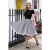 Brigitte Gingham swing jurk in zwart en wit