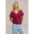 We Fashion Knitted Cardigan Burgundy Red