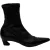 Acne Studios Bano Sok Ankel Boots in Zwart Leer
