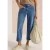 Cecil Dames High Waist jeans met Wide Legs en borduursel in Blauw
