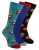 HS by Happy Socks – Heren 3-Pack Klassieke Burger & Friet Estrik – Friet
