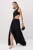 TRENDYOLMİLLA Dames Zwart Effen Maxi Mouwloos Asymmetrisch Avond & Gala Jurk