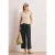 Street One Dames Straight Legs broek in paper touch stof in Groen