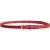 White Stuff Plaited Leather Skinny Belt Mid Red