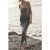 Mikuta The Silver Sparkly Thin Long Knit Dress Silver