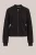 WE Fashion – Dames bomberjack van sweatstof met structuur – Regular fit – Zwart –