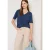 Cecil Dames T-shirt met korte mouwen in tuniekstijl in Blauw