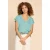 White Stuff Ivy Linen V Neck Tee Mid Teal