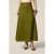 Oltre Flared Linen Skirt Green