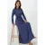 Gestructureerde Maxi Jurk met Ronde Hals