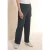 Cecil Dames Jersey broek met geribde structuur in Grijs