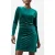 French Connection Viola Velvet Ls Bodycon Dress Forest
