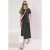 TRENDYOLMİLLA Dames Grijs Effen Midi Kort Casual A-lijn Jurken