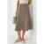 Hoge Taille Midi Rok met Gebogen Detail