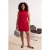 Trendyol Curve Dames Rood Effen Kort / Mini Mouwloos A-lijn Grote maten Jurk