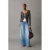 MANGO TEEN low waist wide leg jeans light blue denim