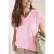 Cecil Dames Shirt met korte mouwen en V-hals in effen kleur in Roze