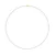 Ketting Water Pearl Rank Sweet Ronde 4-5mm Wit Geel Goud 18 Karaat