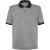 Ted Baker Herenpoloshirt met basketweave-patroon, normale pasvorm (Grijs/Navy)
