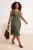 Trendyol Curve Dames Kaki Effen Maxi Mouwloos Casual A-lijn Grote maten Jurk