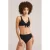 WE Fashion high waist bikinibroekje met textuur zwart