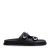Sacha leren slippers zwart