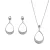 Orphelia ‘Jolina’ Dames 925 Zilveren Set: Ketting + Oorbellen – Zilver SET-7490