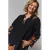 Gozzip gebloemde korte jurk Plus Size – zwart