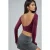 Slim Fit Cropped Blouse met Rugopening
