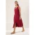 TRENDYOLMİLLA Dames Bordeaux Effen Midi Mouwloos Casual A-lijn Jurken