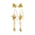PILGRIM gold plated oorbellen Luis – set van 2