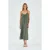 V-hals Split Midi Jurk