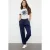 TRENDYOLMİLLA Dames Donkerblauw Effen Recht Hoge taille Jeans
