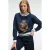 Cropped sweater met ronde hals en logo