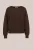 WE Fashion – Dames oversized trui van wolmix met boothals – Oversized – Donkerbruin –